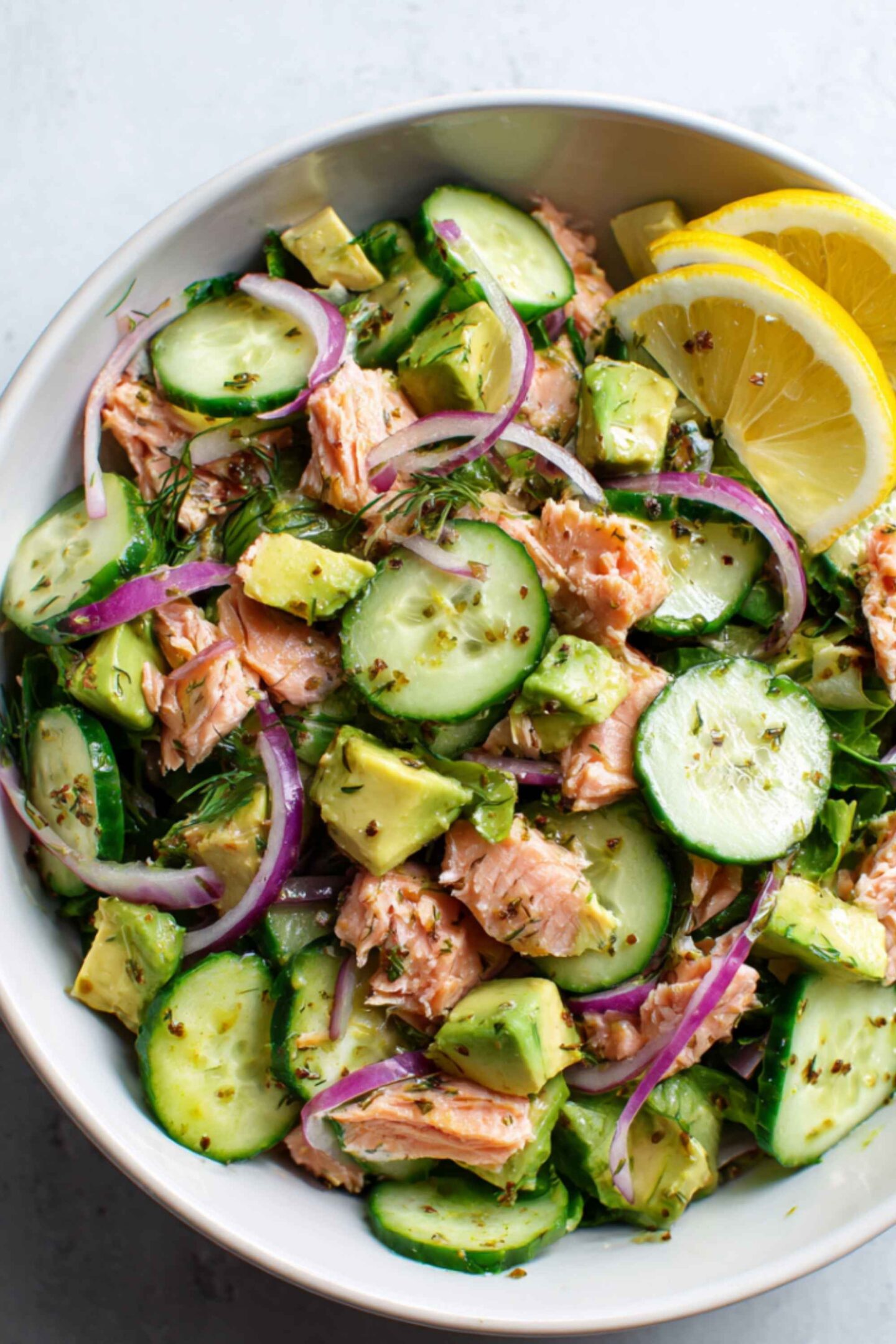 keto salmon avocado salad