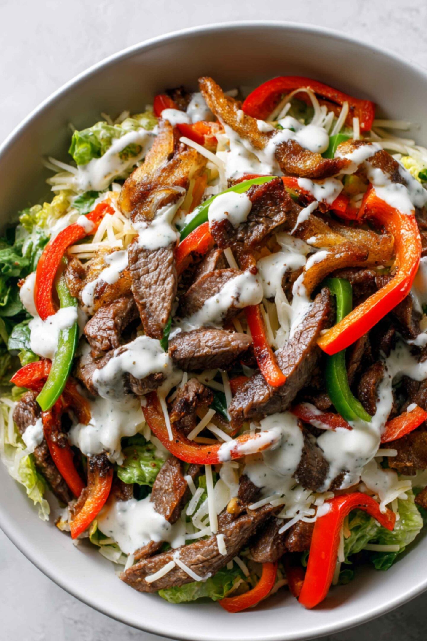 phily cheesesteak keto salad