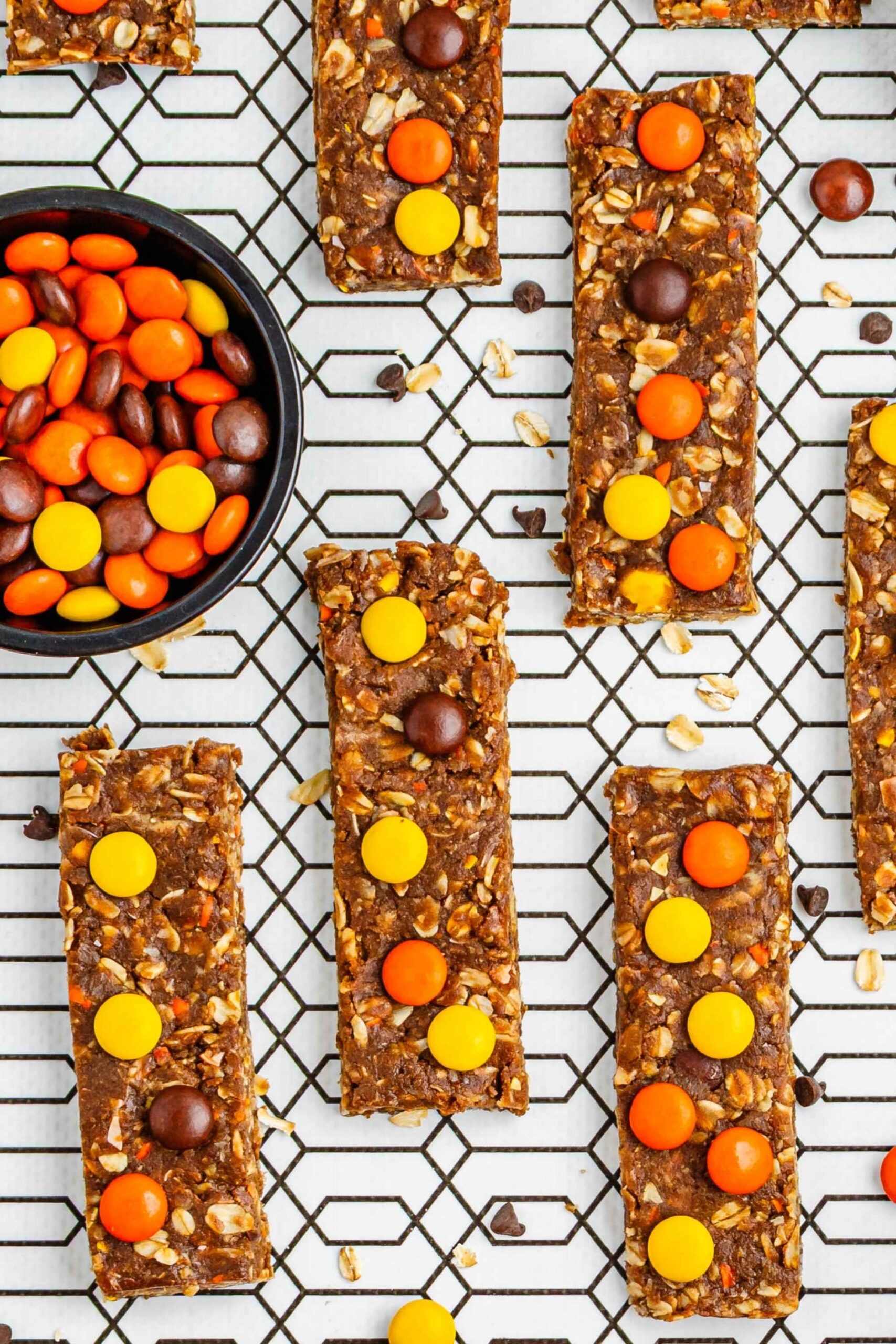 reeses pieces diy protein bars