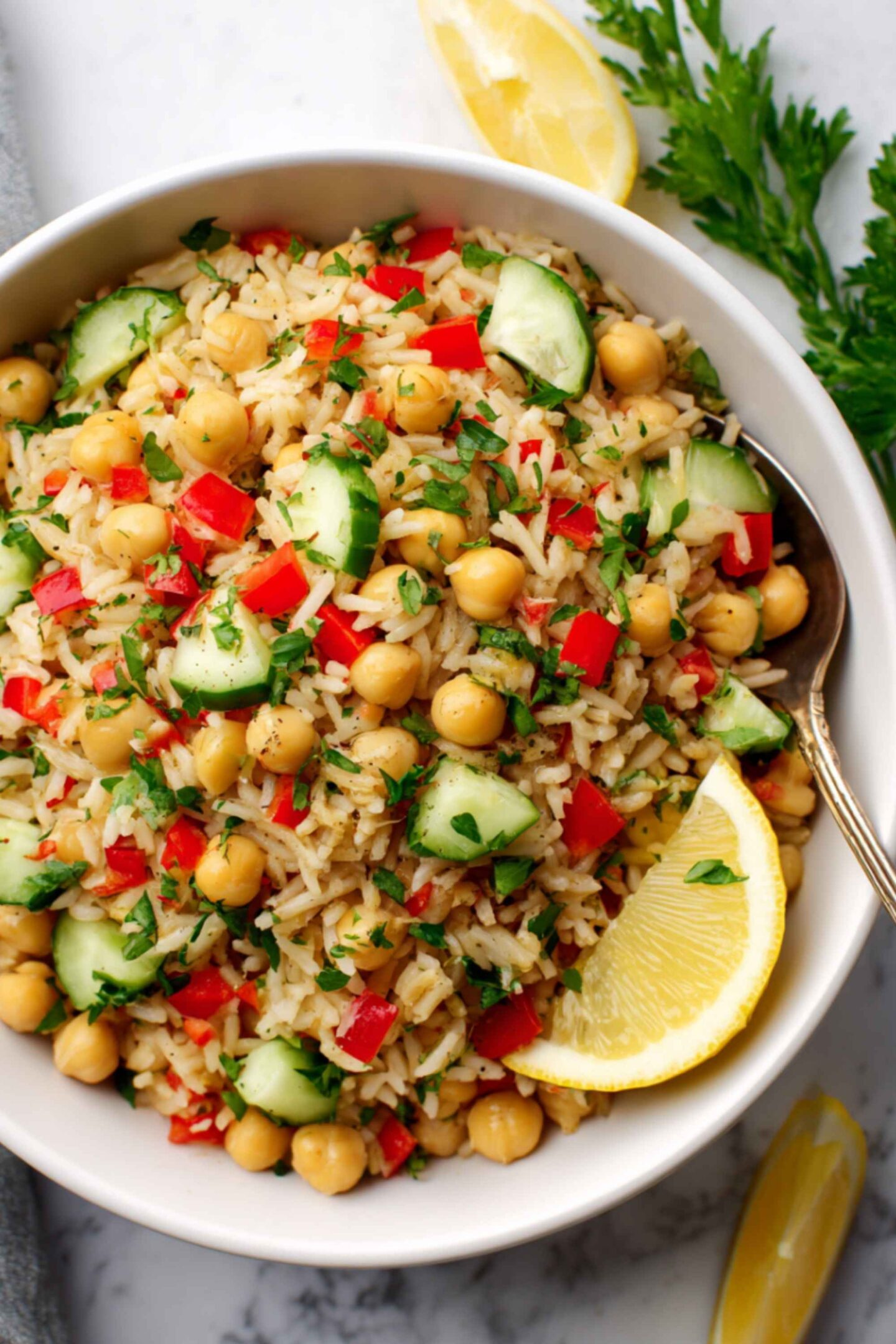 chickpea rice salad