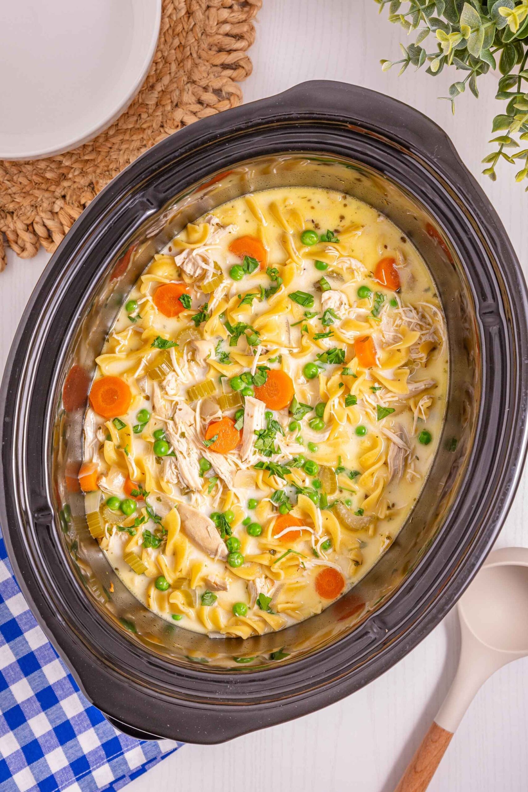crockpot creamy chicken noodle soup