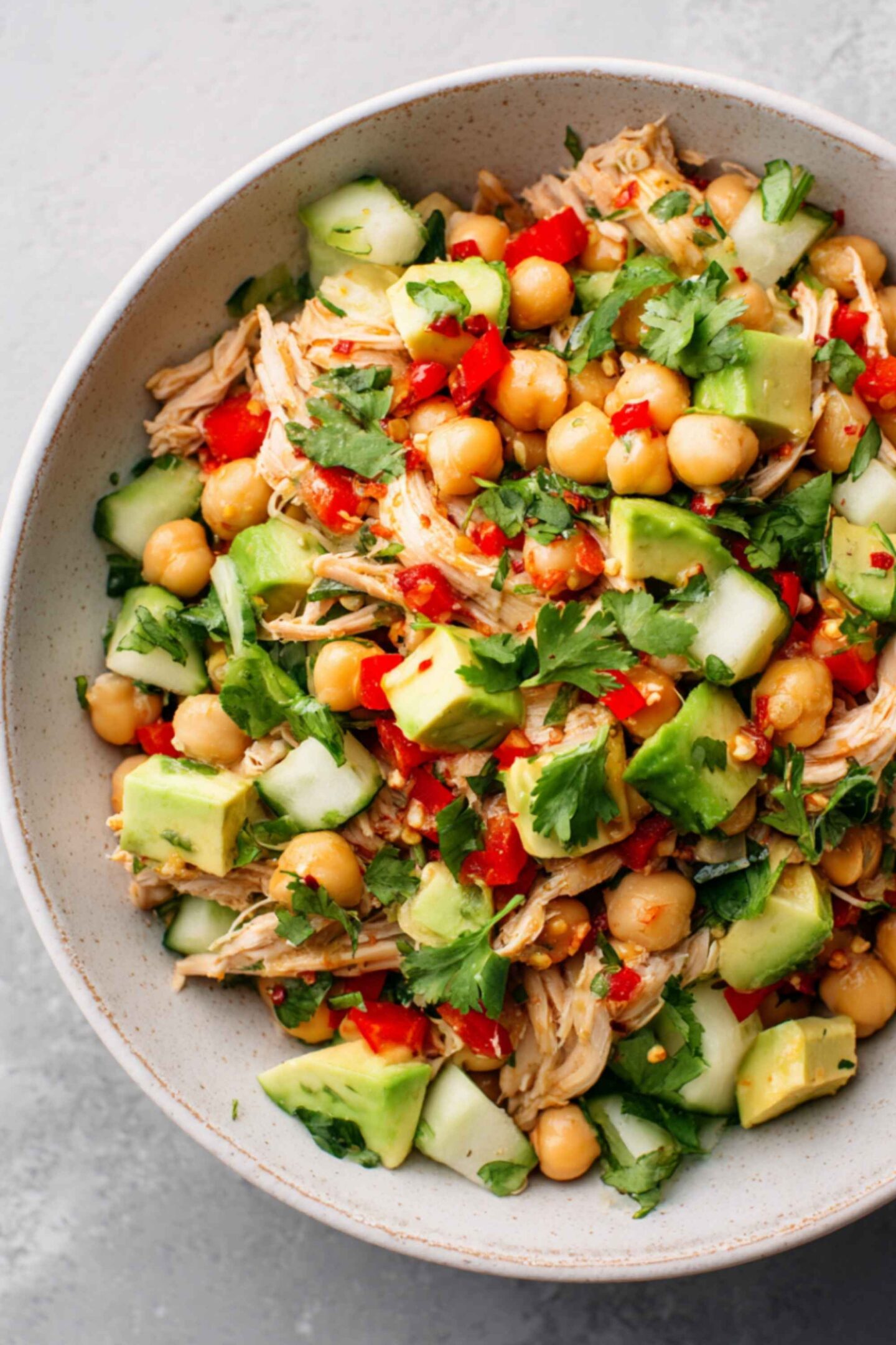 lime chicken avocado chickpea salad