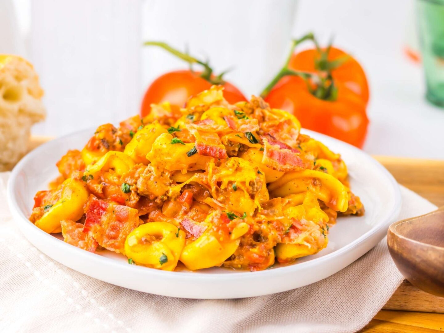 bacon burger tortellini