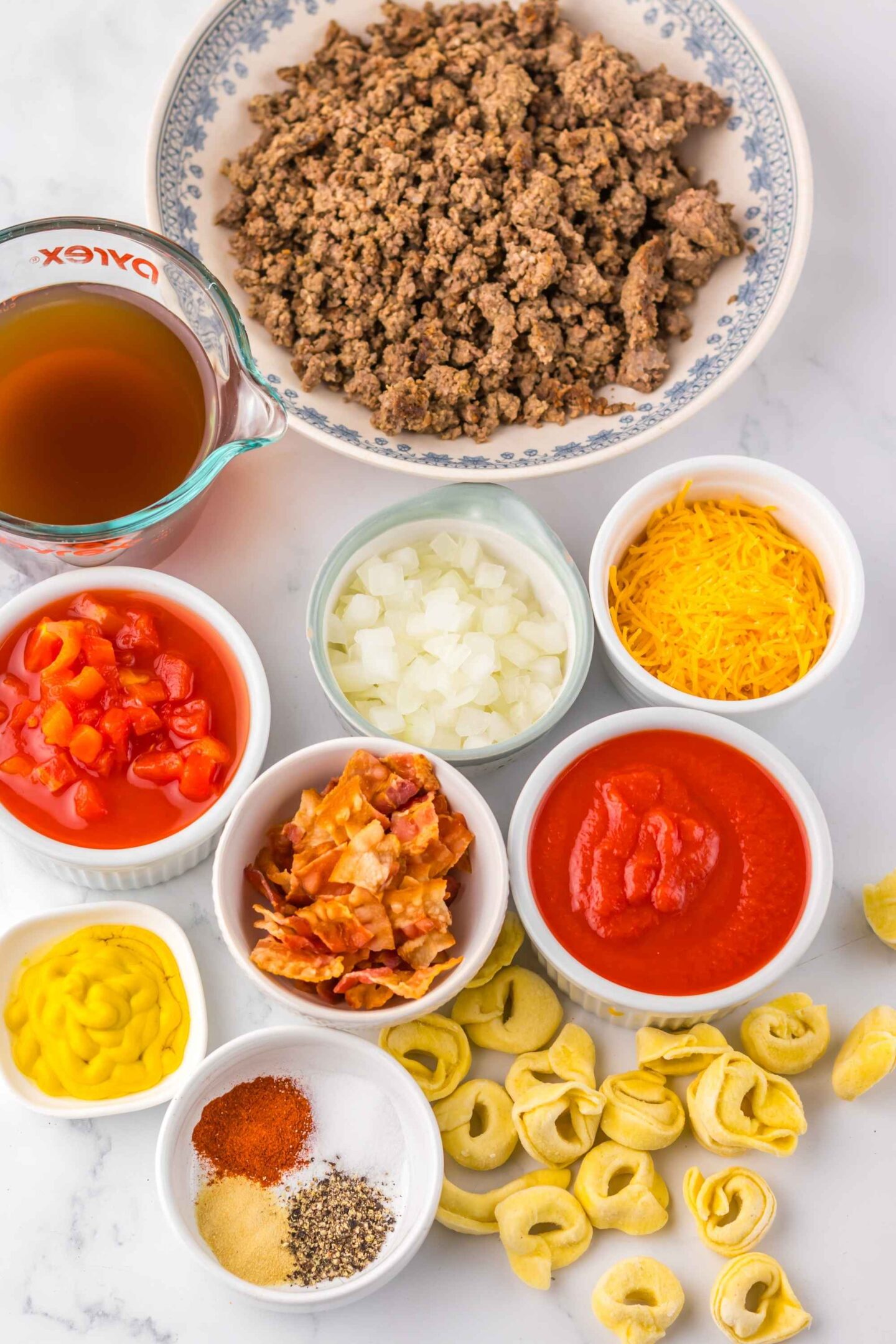 bacon cheeseburger tortellini