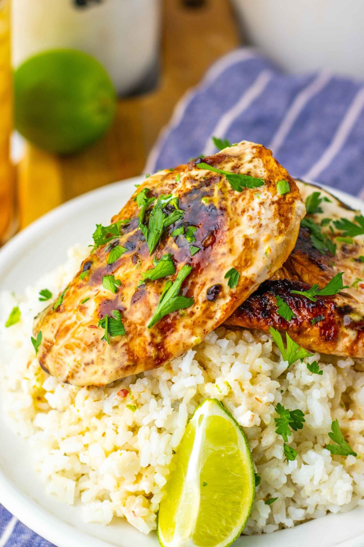 chili chicken on rice