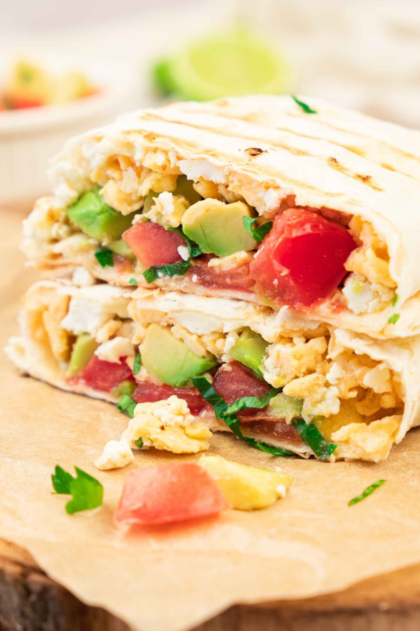 cottage cheese breakfast wrap