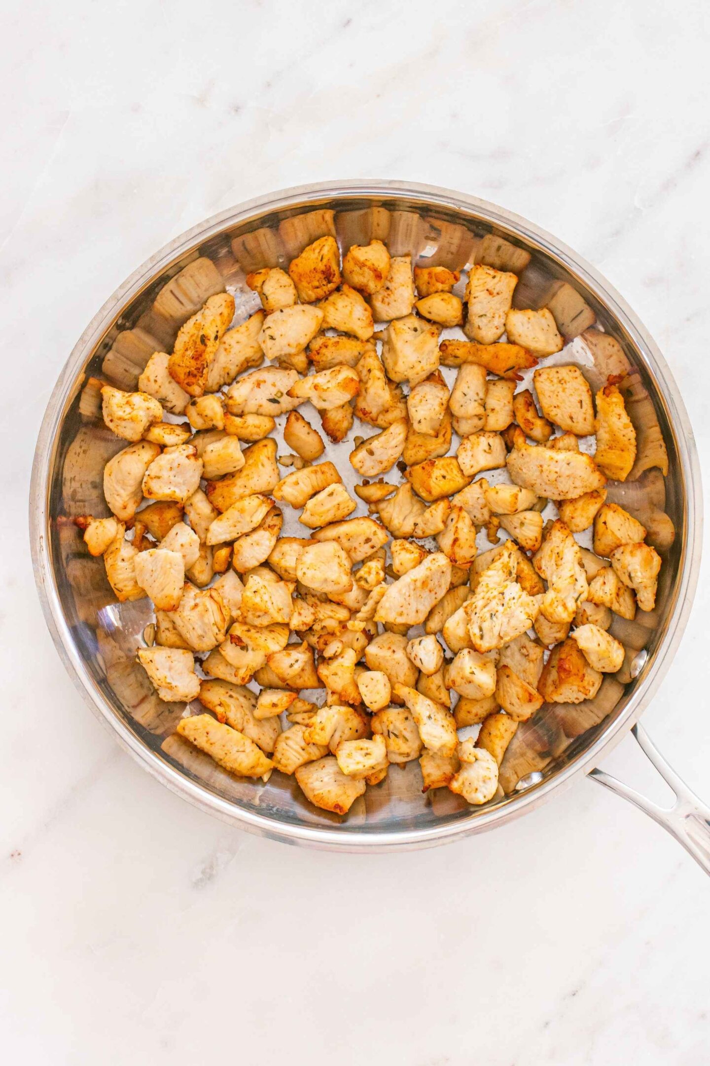 greek chicken in pan