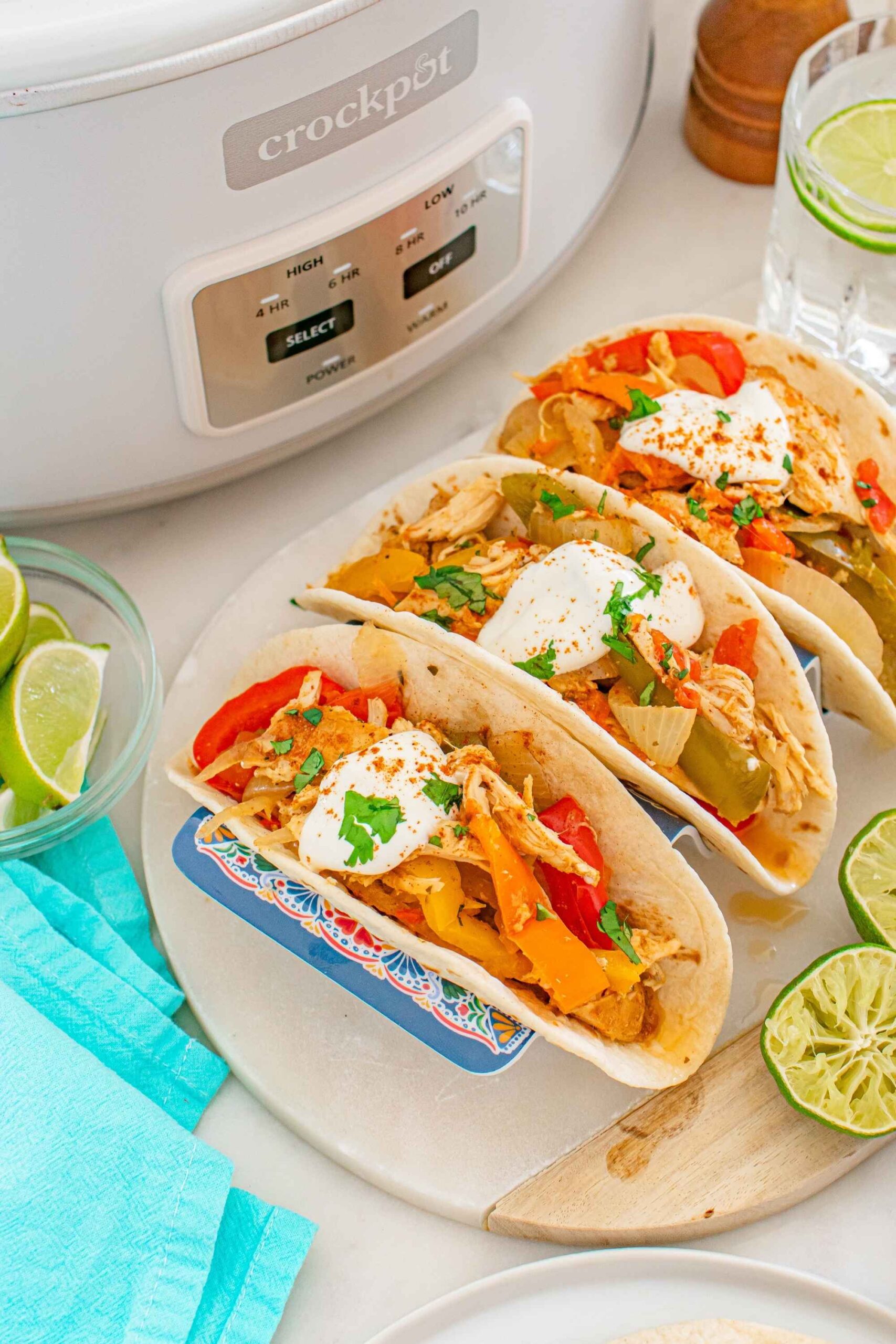slow cooker chicken fajitas