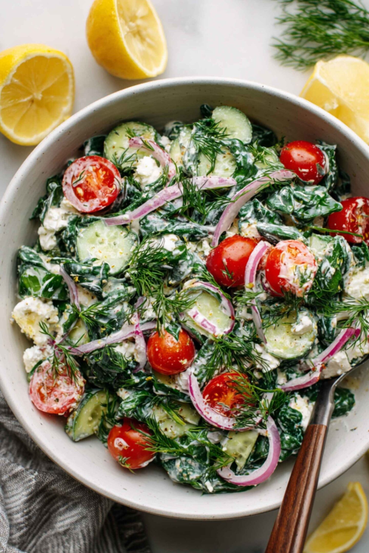 spinach cottage cheese salad