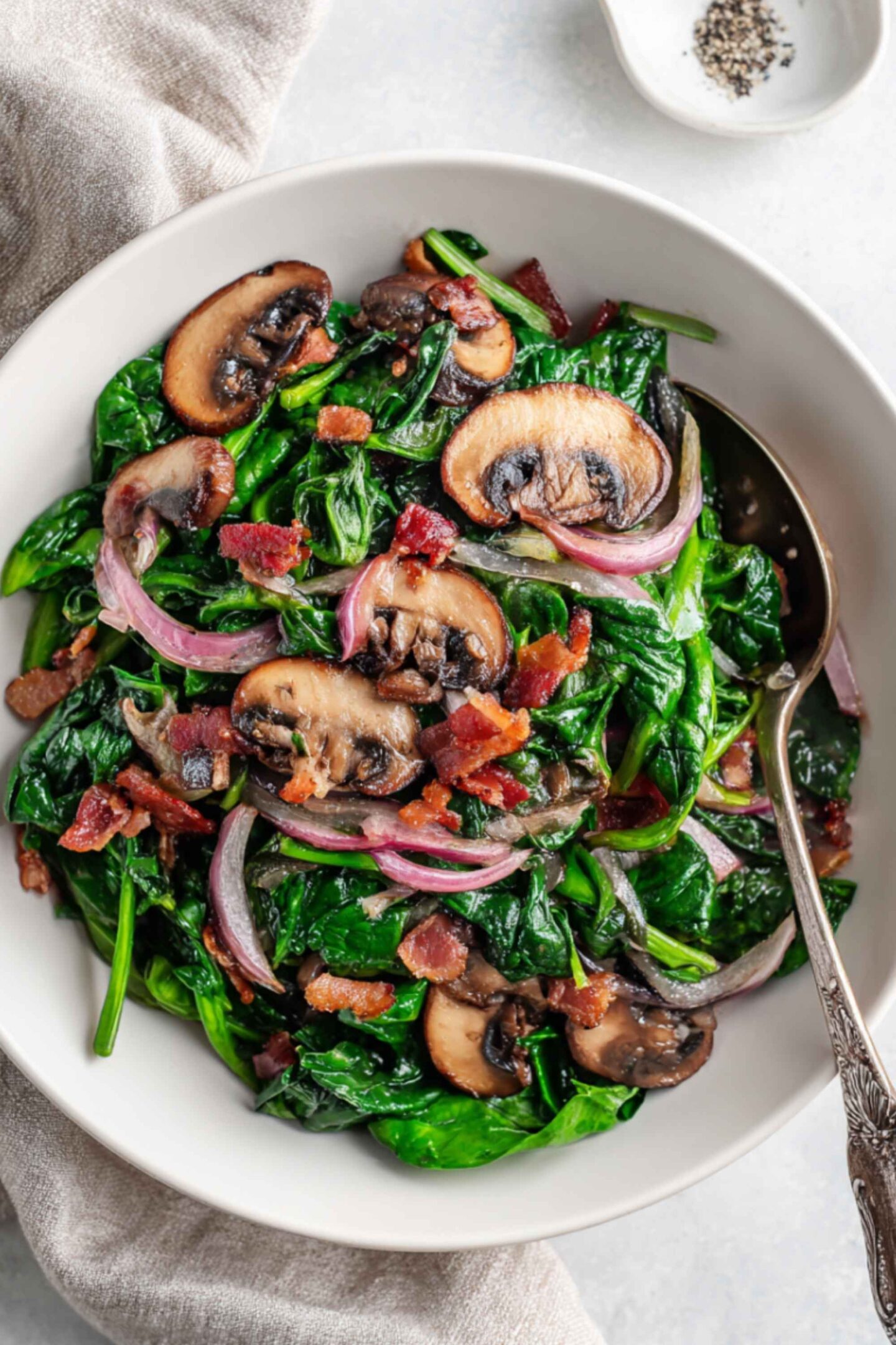 warm bacon spinach salad