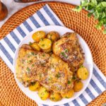 garlic parmesan chicken on plate