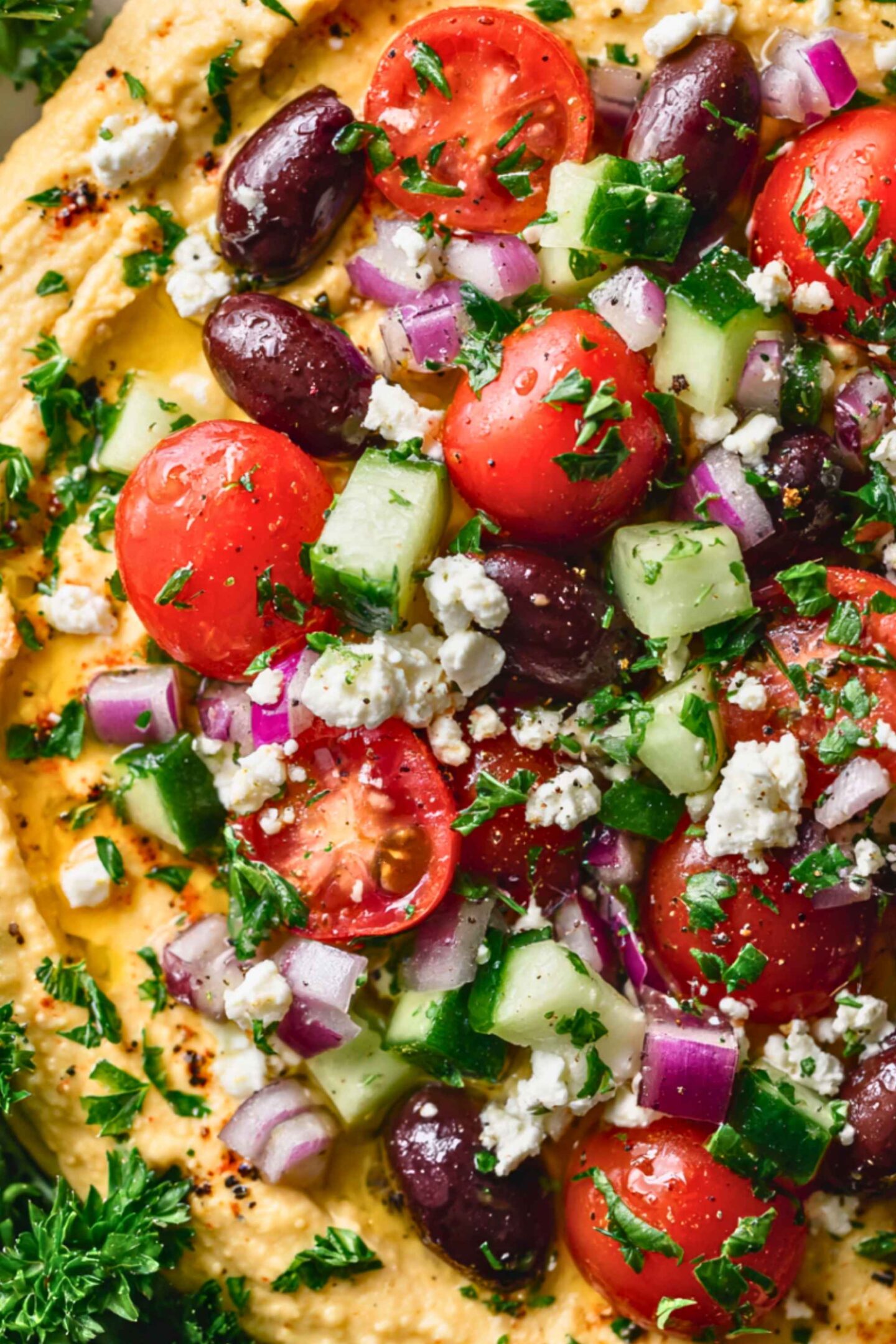 greek loaded hummus