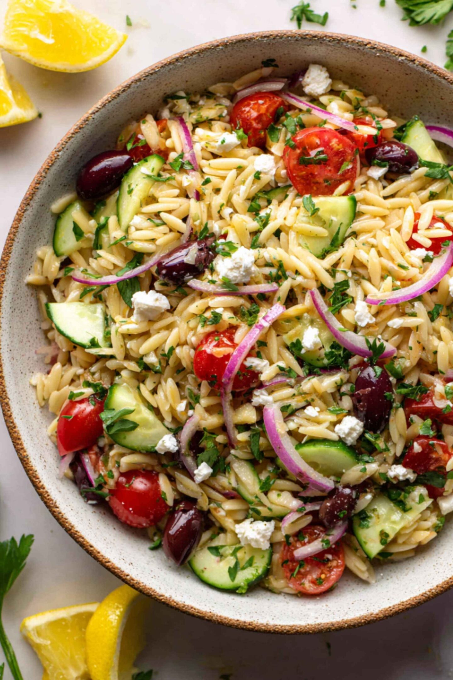 greek orzo pasta salad