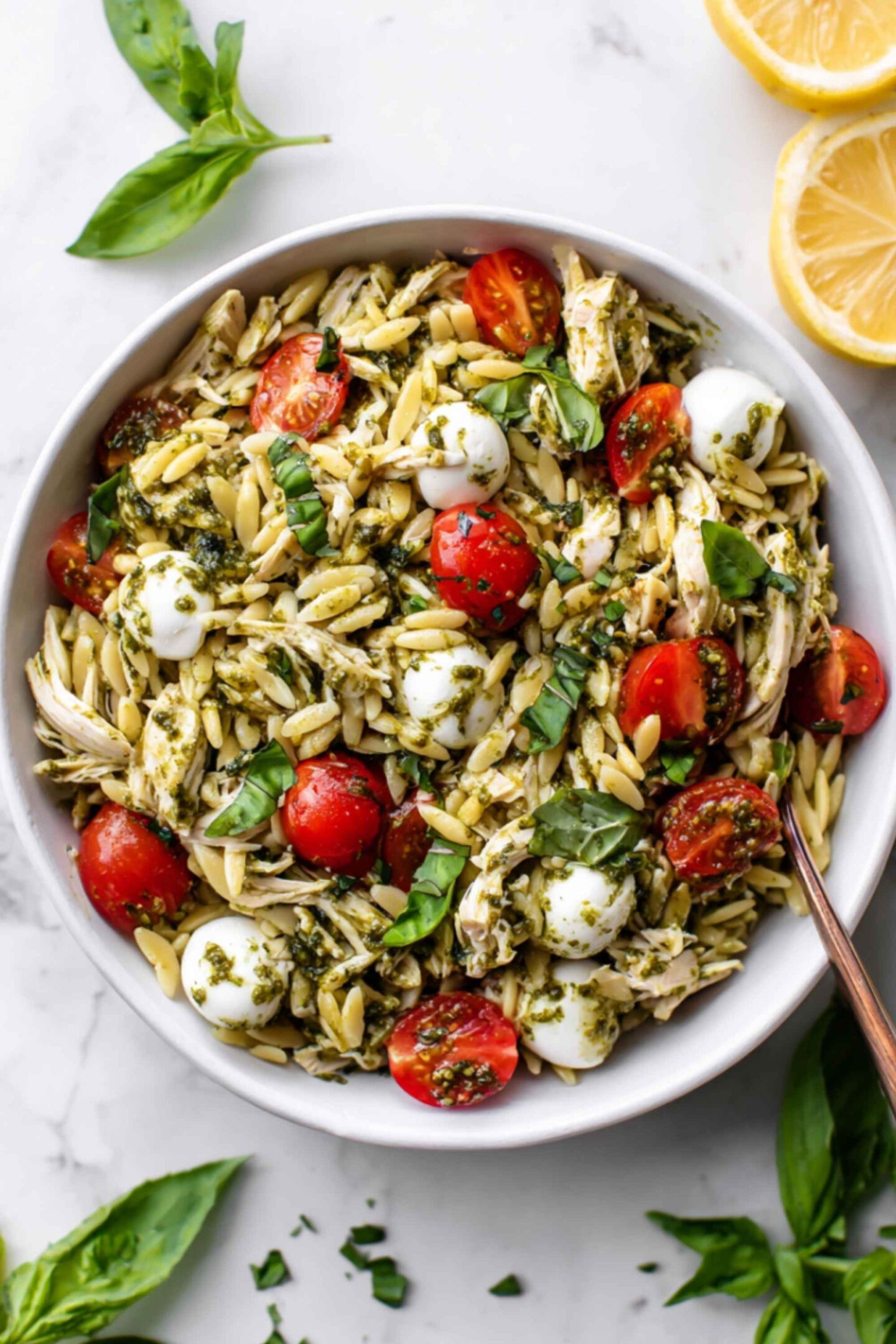 orzo pesto chicken salad