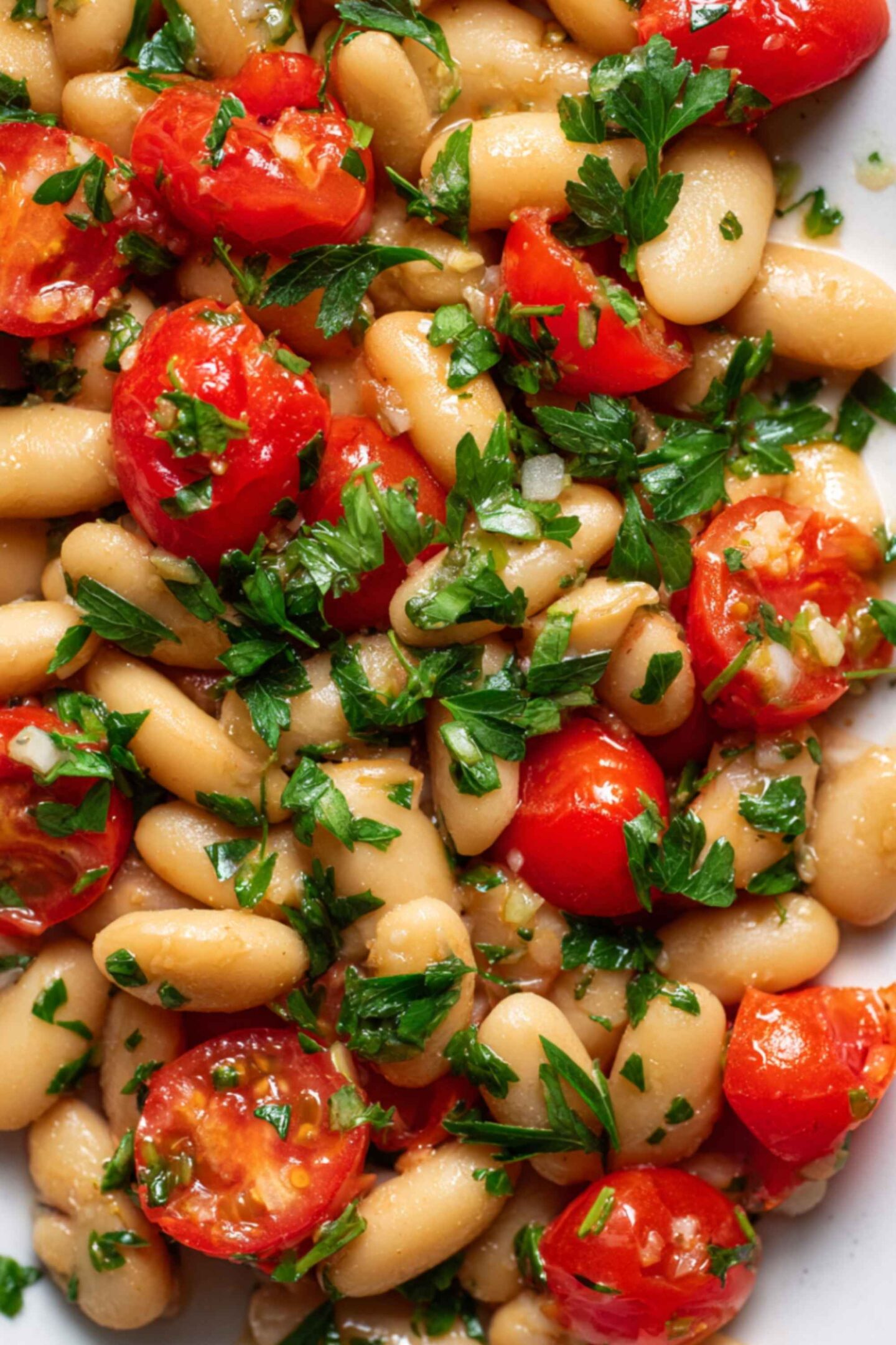white bean tomato salad